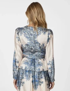 Neo Noir Rista Paisley Border Bluse - Print