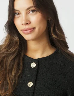 Neo Noir Rosella Boucle Mini Jakke - Sort