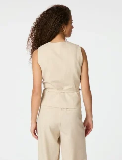 Neo Noir Samara Melange Vest - Sand