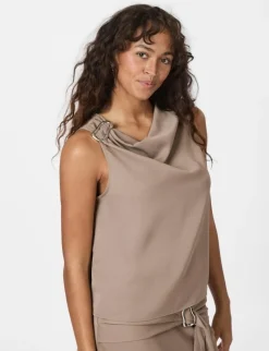 Neo Noir Scotta Dull Sateen Top - Sand