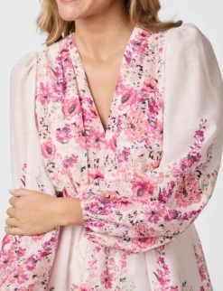 Neo Noir Semila Flower Print Kjole - Rosa