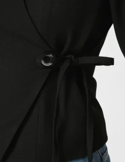 Neo Noir Simmo Eyelet Bluse - Sort