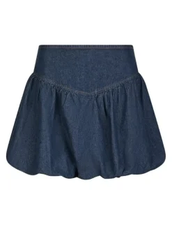 Neo Noir Solar Denim Balloon Nederdel - Denim