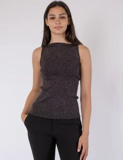 Neo Noir Talia Glitter Knit Top - Sort