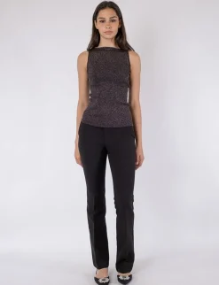 Neo Noir Talia Glitter Knit Top - Sort