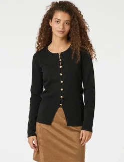 Neo Noir Teller Knit Cardigan - Sort