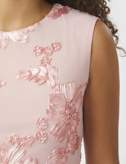 Neo Noir Tiranna Big Flower Mesh Kjole - Rosa