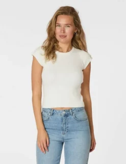 Neo Noir Tirra Knit Tee - Hvid
