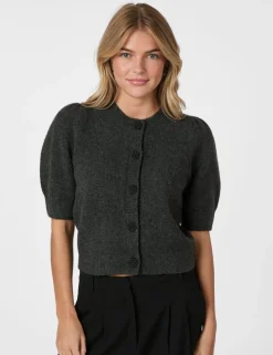 Neo Noir Trudy Deco Strik Cardigan - Grå