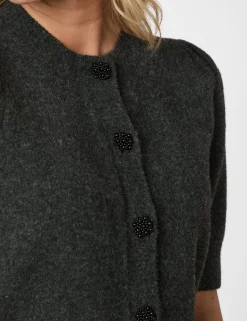 Neo Noir Trudy Deco Strik Cardigan - Grå