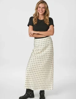 Neo Noir Viso Dot Nederdel - Creme