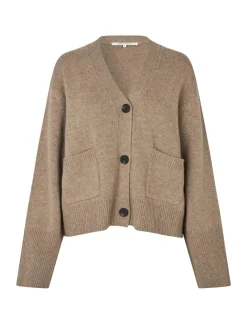 Second Female Alpha Knit Cardigan - Brun