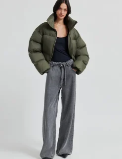 Second Female Riya Puffer Jakke - Army